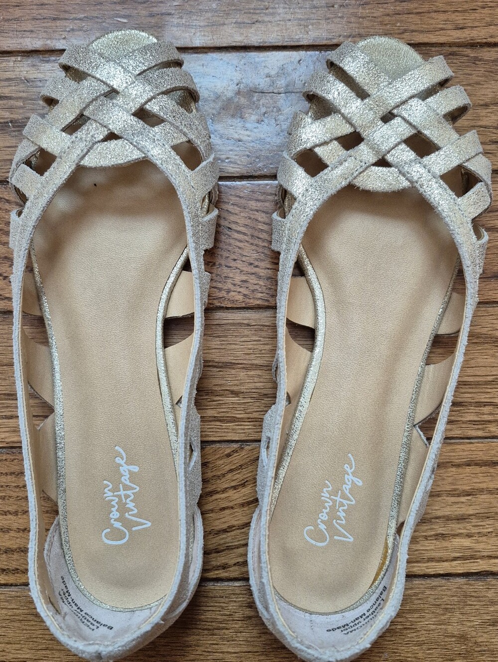 Crown Vintage Peridroma Leather Sandals Womens 6